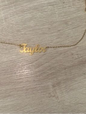 Gold Script Name Necklace - Taylor
